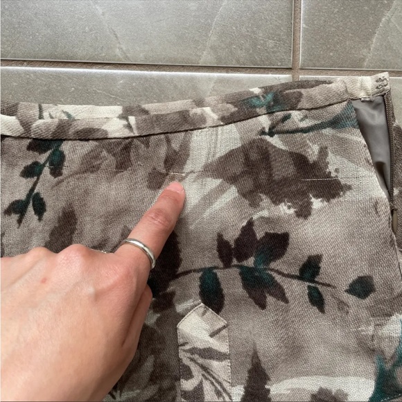 Anne Klein Leafy Earthy Wool Skirt - Picture 7 of 7